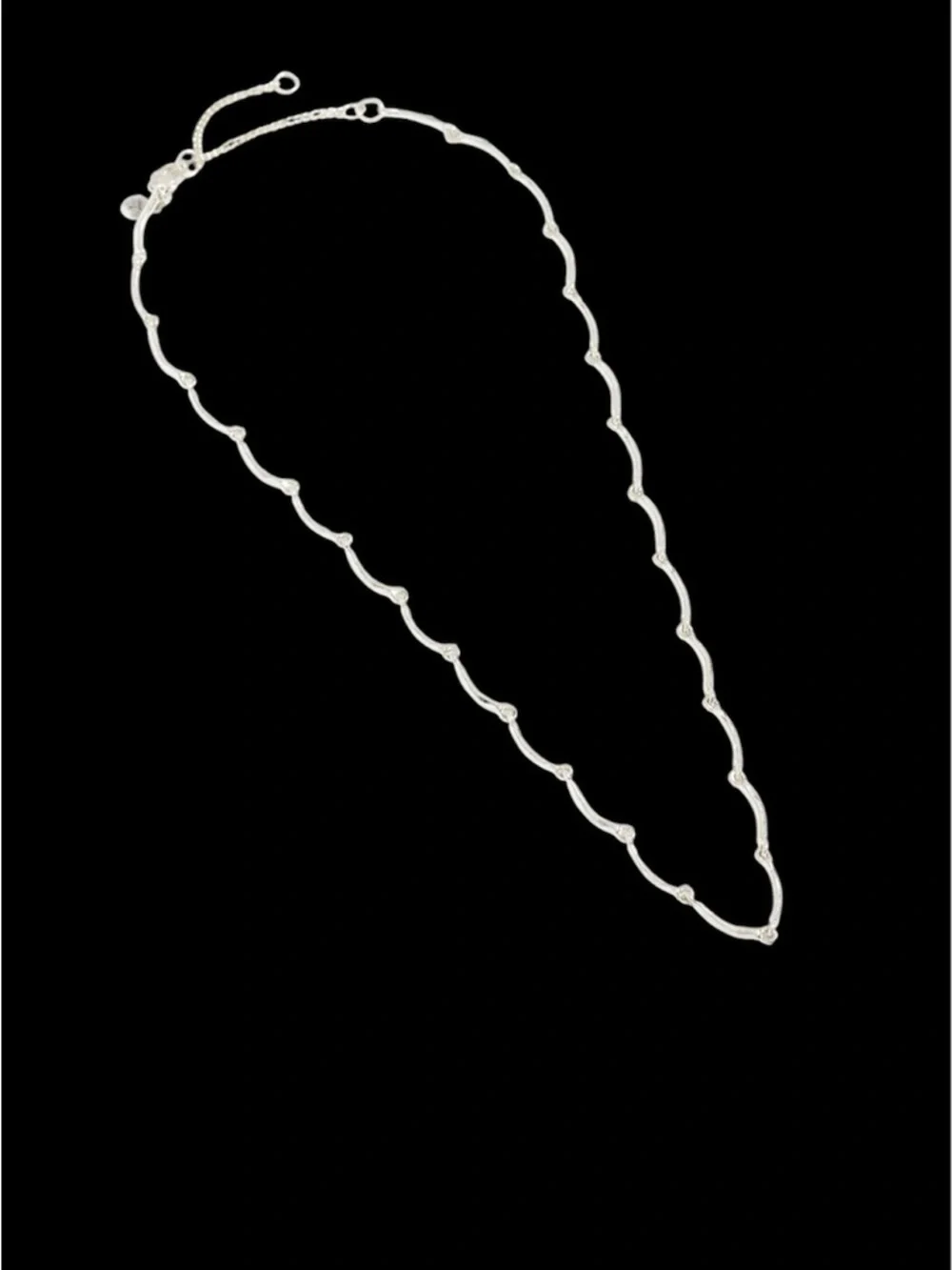 *NWOT* Madewell Silver Scalloped Chain Necklace - Picture 3 of 3
